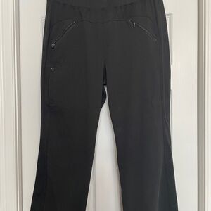 White Cross Black Scrub Pants
